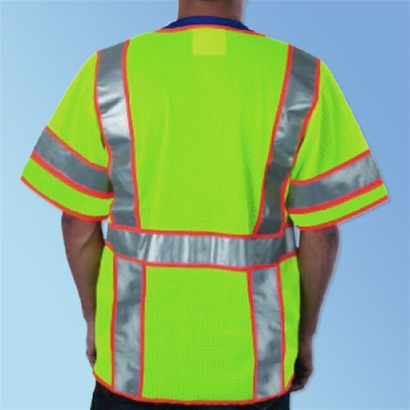 HiVizGard C16014G HivizGard Class 3 Mesh Safety Vest with Sleeves, 4 Pockets, Lime Green, each