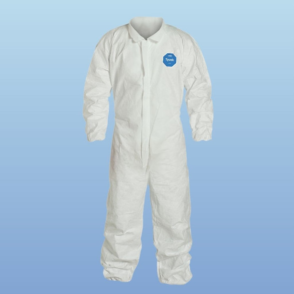 Tyvek TY125S Coveralls with elastic wrist & ankle, 25/case