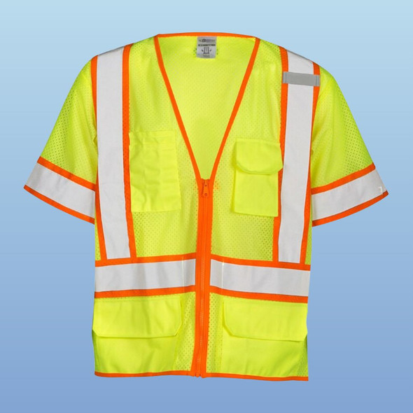 Kishigo 1242 Class 3 Mesh Contrast Safety Vest with Sleeves