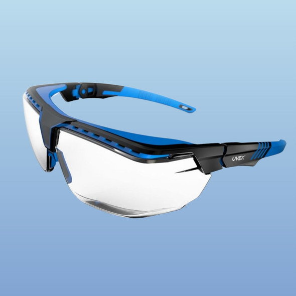 UVEX S3850 Uvex Avatar OTG Safety Glasses, Anti-Fog Clear Lens, Multiple Frame Color Options