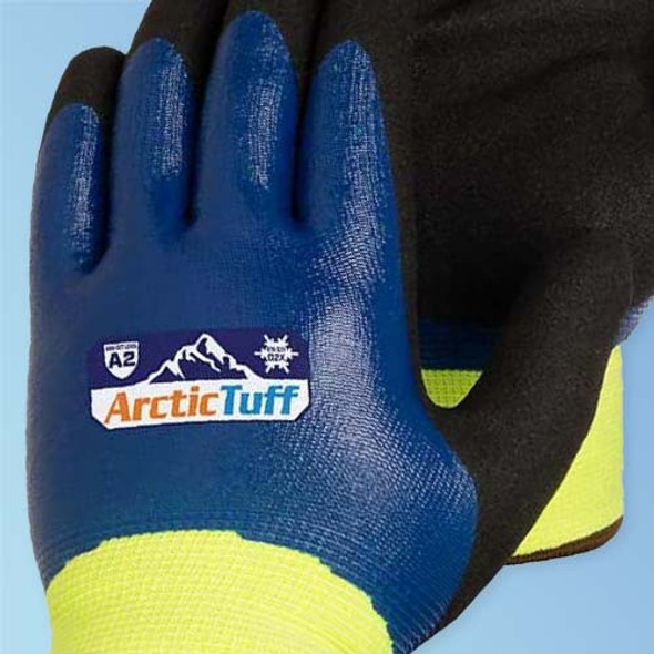 Liberty Safety F4784LG Arctic Tuff Nitrile Double-Coated Insulated Cut Gloves, 12/pr