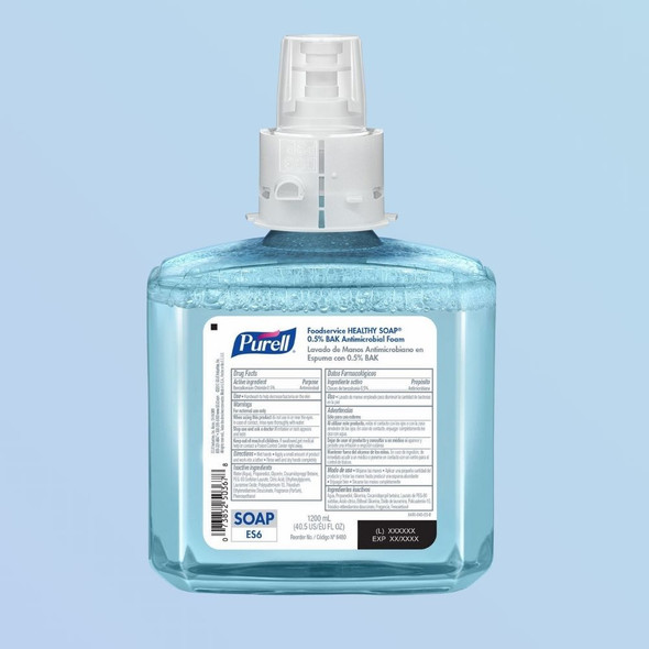 Purell ES6 Healthy Soap 0.5% BAK Antimicrobial Foam Refill, 1200 ml, 2/case Purell ES6 Healthy Soap 0.5% BAK Antimicrobial Foam Refill, 1200 ml, 2/case