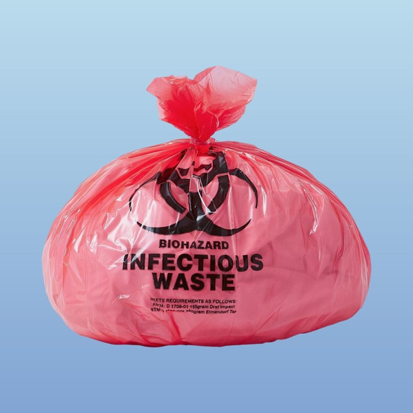 Medline Biohazard Can Liner, 24 x 32 in., 15 gal, 500/cs
