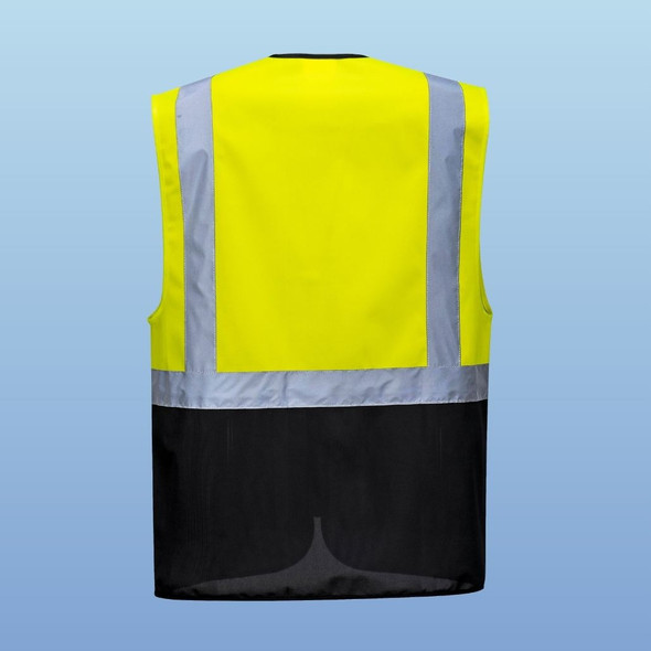   Portwest UC476 Warsaw Executive Black Bottom Safety Vest