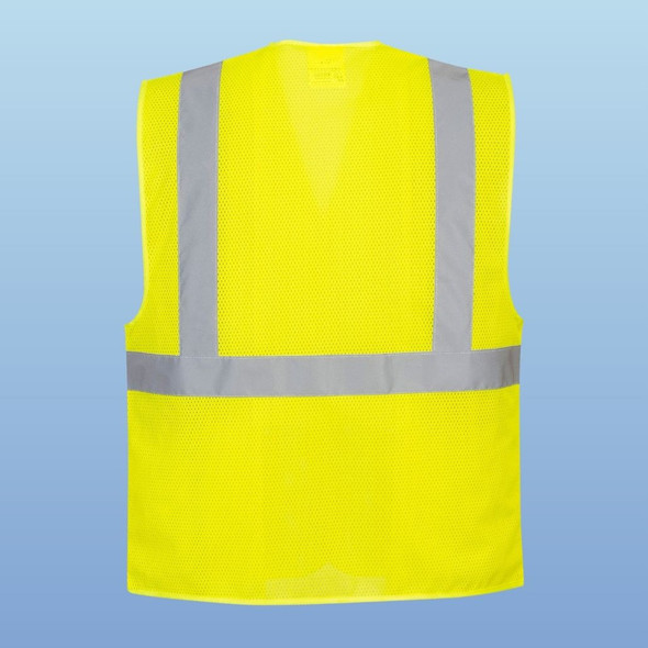 Portwest UC492 Class 2 Hi-Vis Yellow Mesh Safety Vest