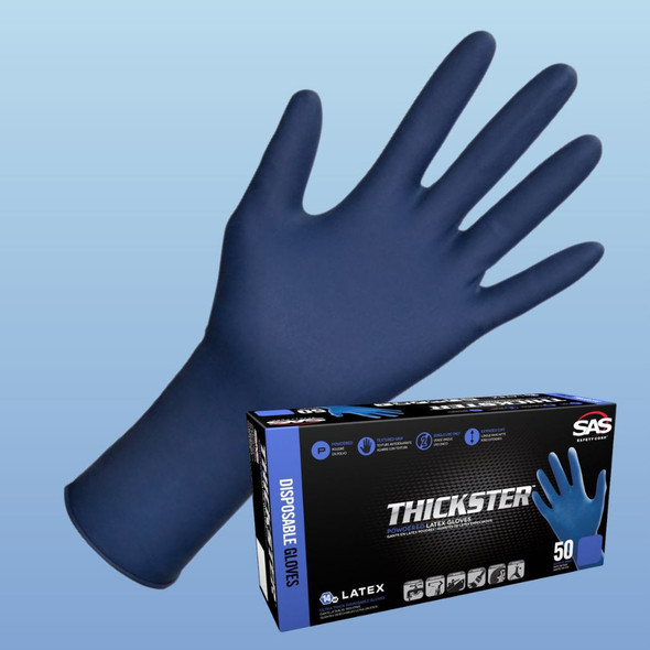 Ultra Thick Latex Gloves, SAS Safety Corp. 6604 Thickster Lightly Powdered Gloves