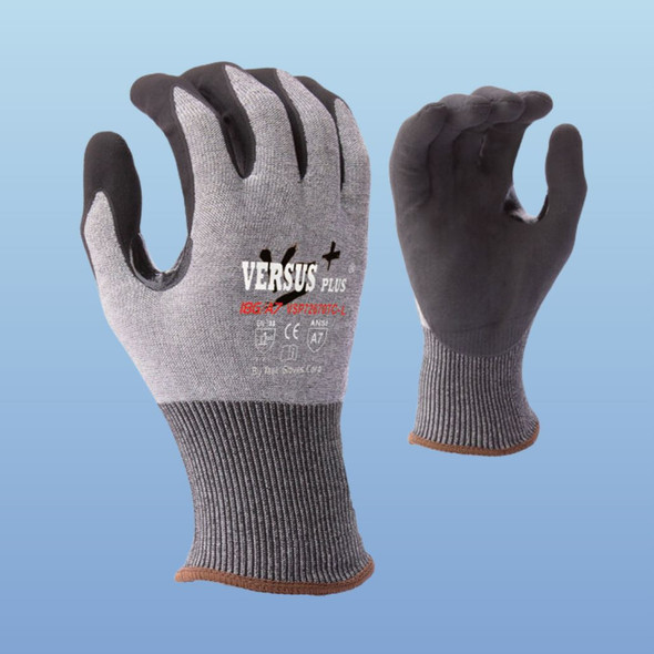 Task Gloves VSP72670TC-L Versus Plus Micro-foam Nitrile Coated A7 Cut Glove, 12/pr