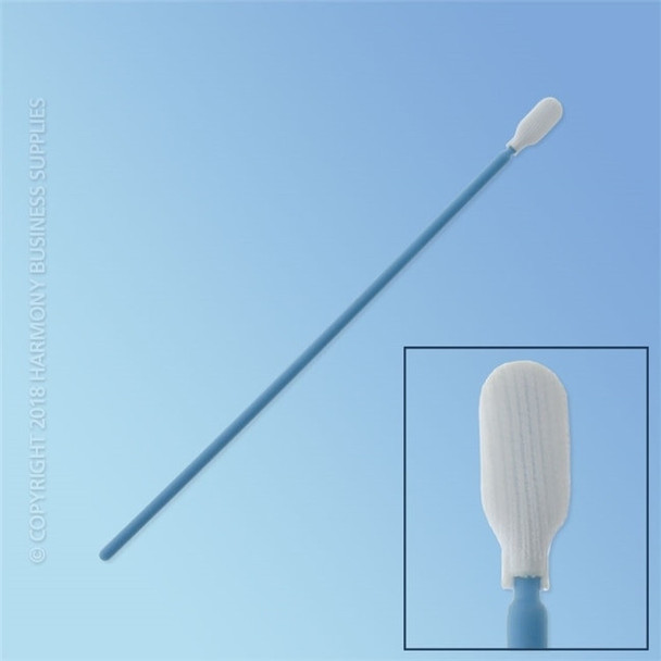 Teknipure TS-P-6E Tekniswab Elongated Tip Knitted Polyester ESD Swab, 6 in., Polypropylene Shaft, 100/bag