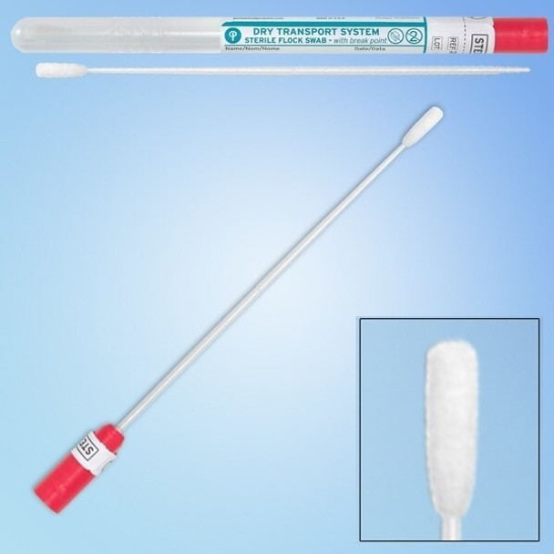 Puritan Medical Products  Sterile HydraFlock Flocked Swab with Transport Tube, Large Tip