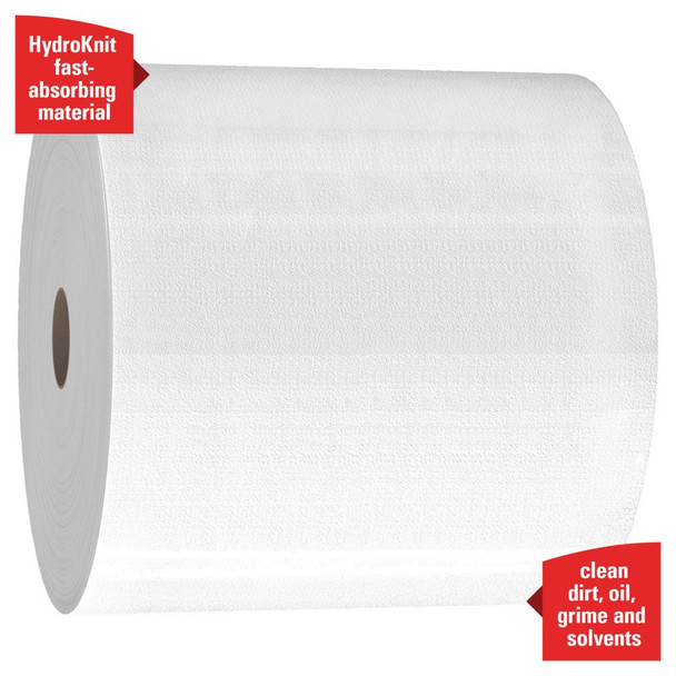  41025 Wypall X80 Jumbo Roll White Wipes, 12.5" x 13.4", 475/roll