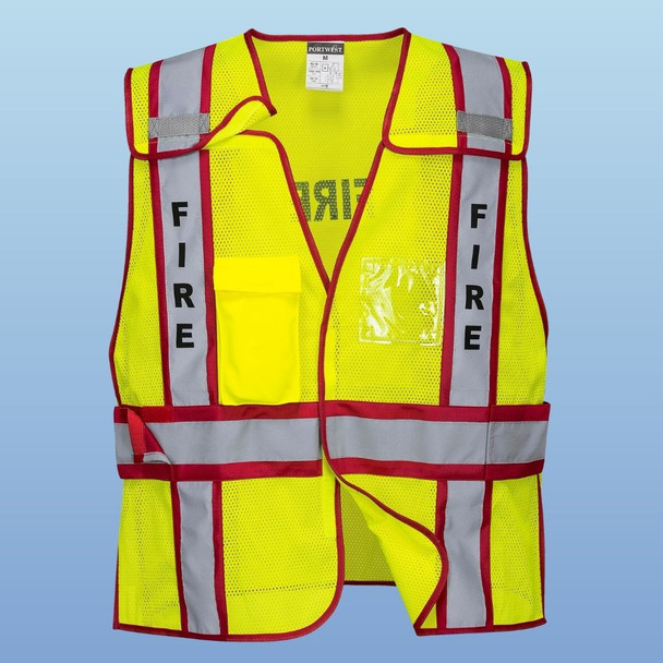 US387YBR Portwest US387 Public Breakaway Safety Vest, Police or Fire, ea
