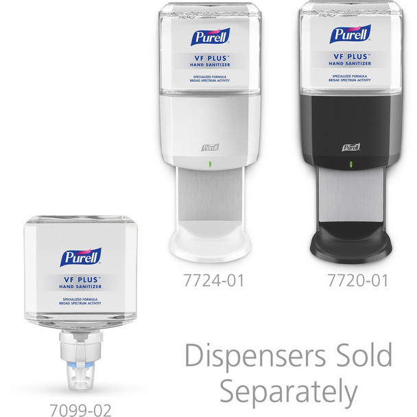  7099-02 Purell ES8 VF PLUS Hand Sanitizer Gel Refill, 1200 ml, 2/case
