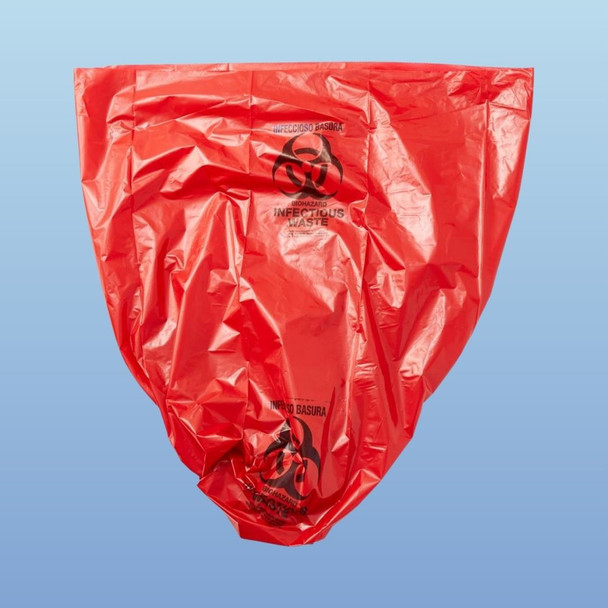   Medline Biohazard Can Liner, 40 x 46 in., 45 gal, 3 Thickness Options