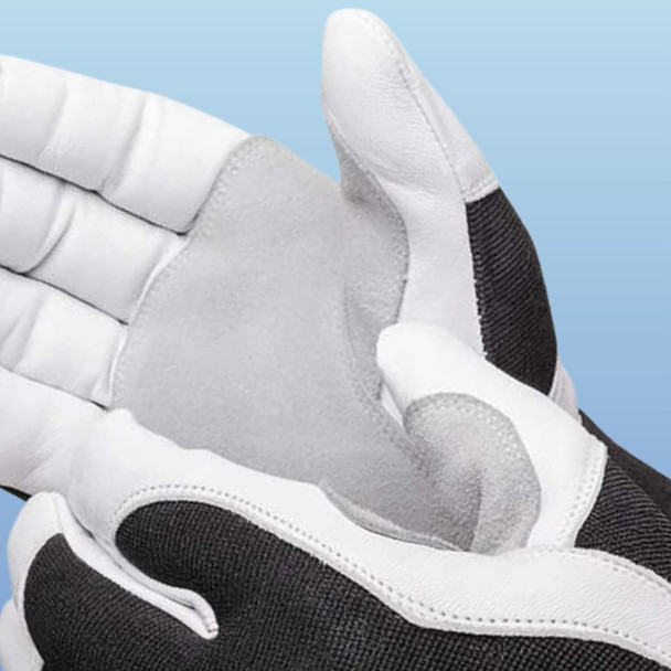 Liberty Safety  Defender Goatskin Mechanic's Glove, Black/White, 1 pair