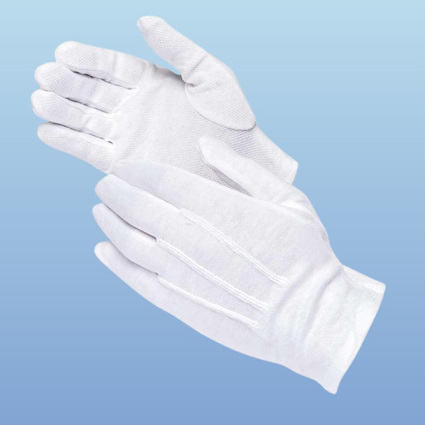 Liberty Safety  Formal White Dress Gloves with White PVC Dots, 12/pair