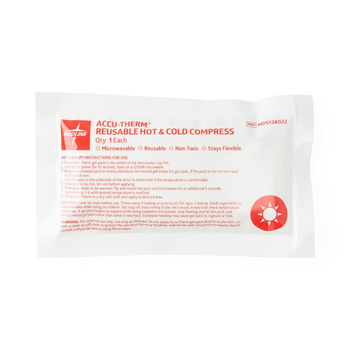 Medline Accu-Therm Reusable Hot / Cold Gel Pack, 3
