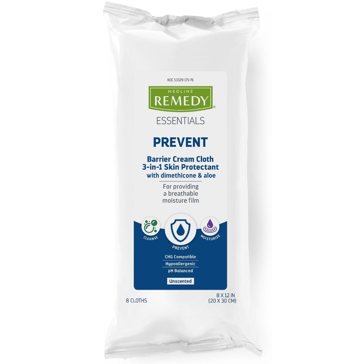 Remedy Essentials 3-in-1 Barrier Cream Cloths with Aloe