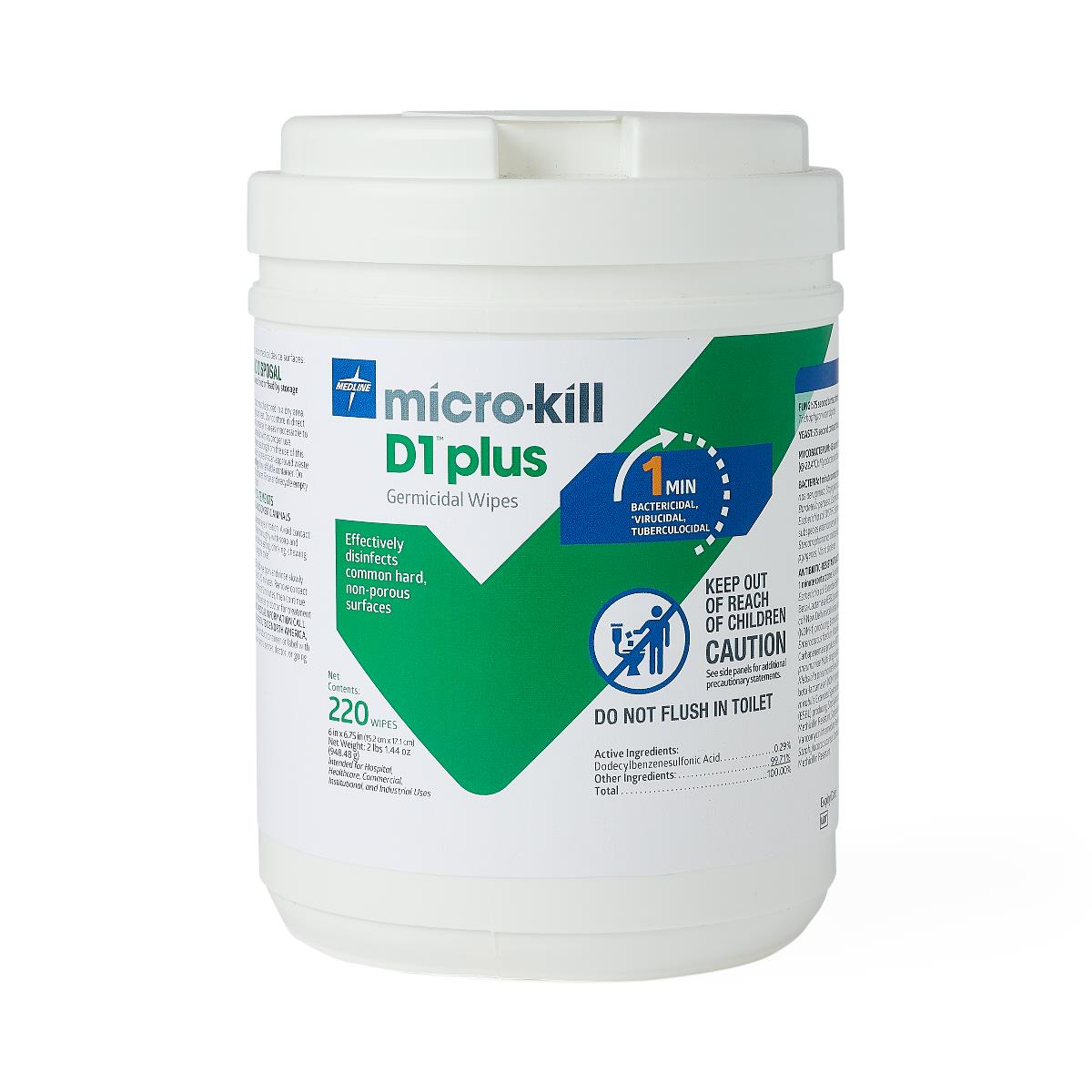Medline Micro-Kill D1 Plus Germicidal Wipes