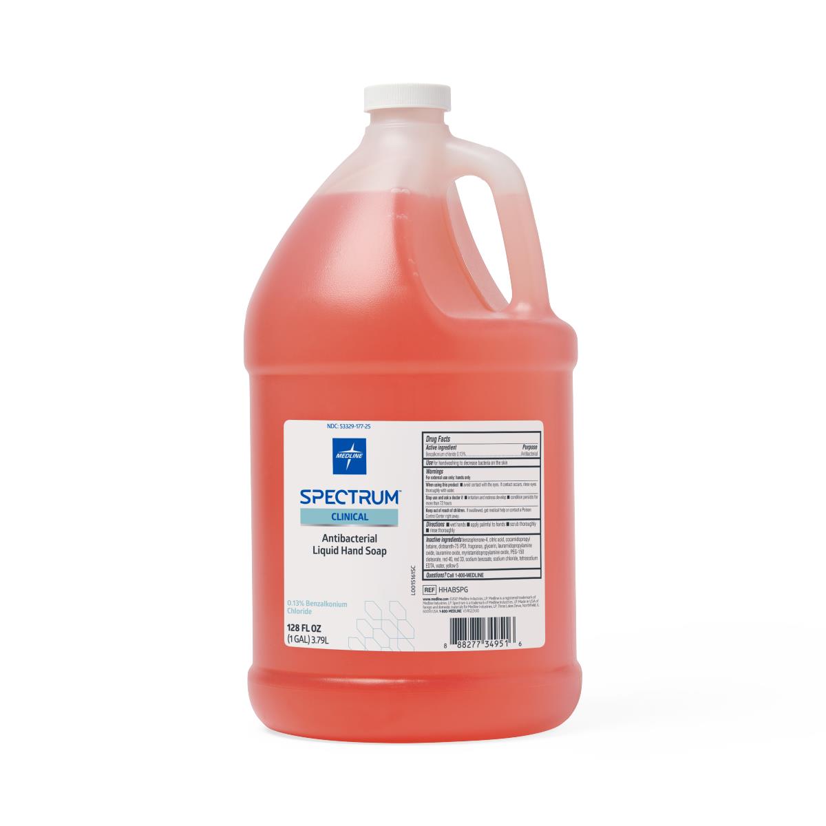 Medline Spectrum Antibacterial Liquid Hand Soap with BZK