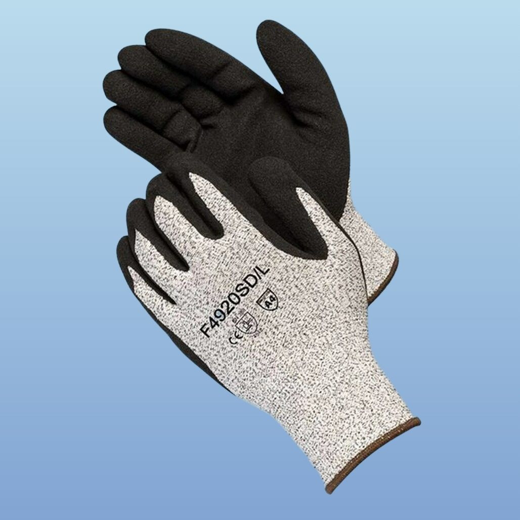 Cut Resistant Work Gloves Microfoam Nitrile Coated-2 Pairs,KAYGO KG21NB, High Cut Level 5,Superior Grip Performance,Wrapped for Vending,Ideal for