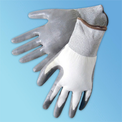 Nitrile Work Gloves with Firm Grip and Oil Resistance, 12-Pairs