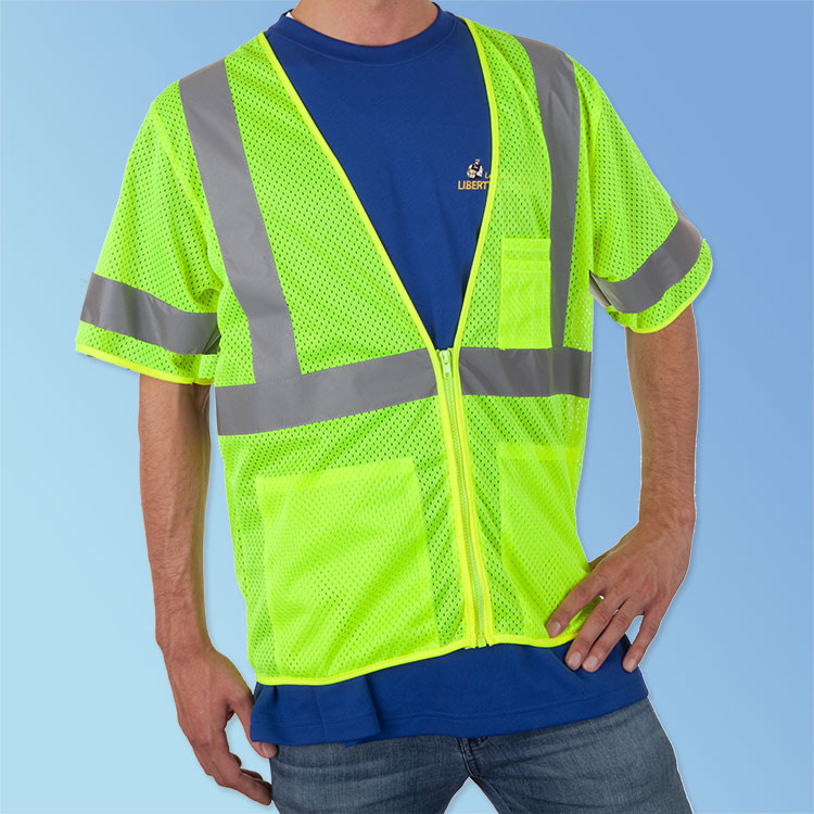 HivizGard Class 3 Flame Retardant Lime Green Safety Vest with Sleeves