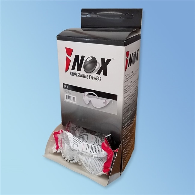 iNOX F-1 Clear Wraparound Polycarbonate Safety Glasses, 12/box 1715Q/C