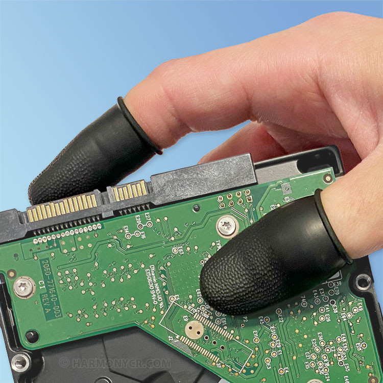 Suzuki ESD Static Dissipative Extra Thick Black Latex Finger Cots F6SKPF