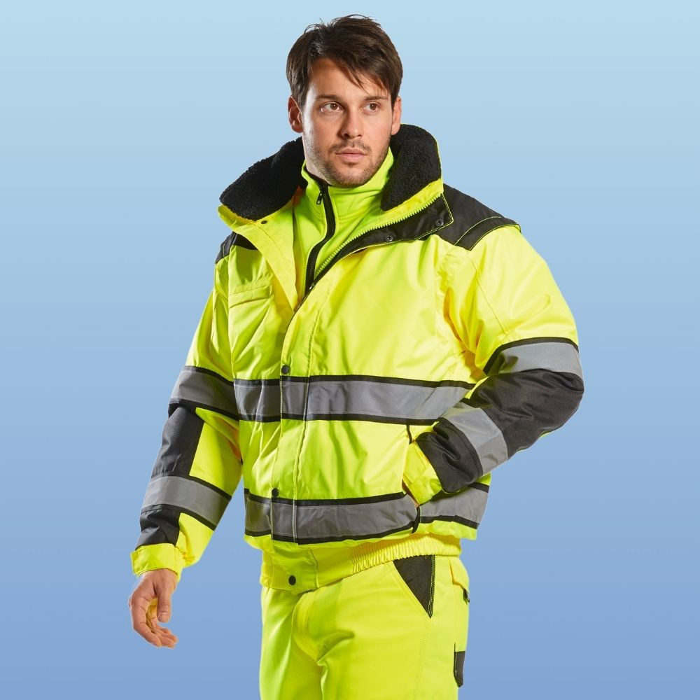 Portwest UC466 Class 3 Hi-Vis Classic Bomber Jacket