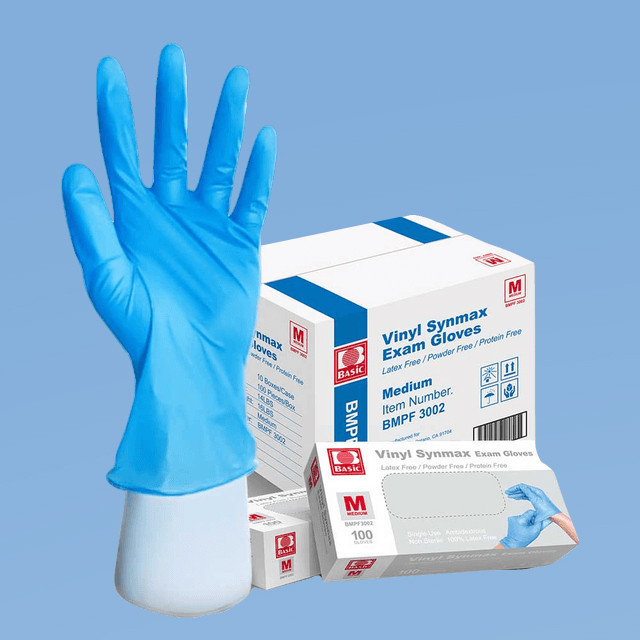 vinyl medical exam gloves