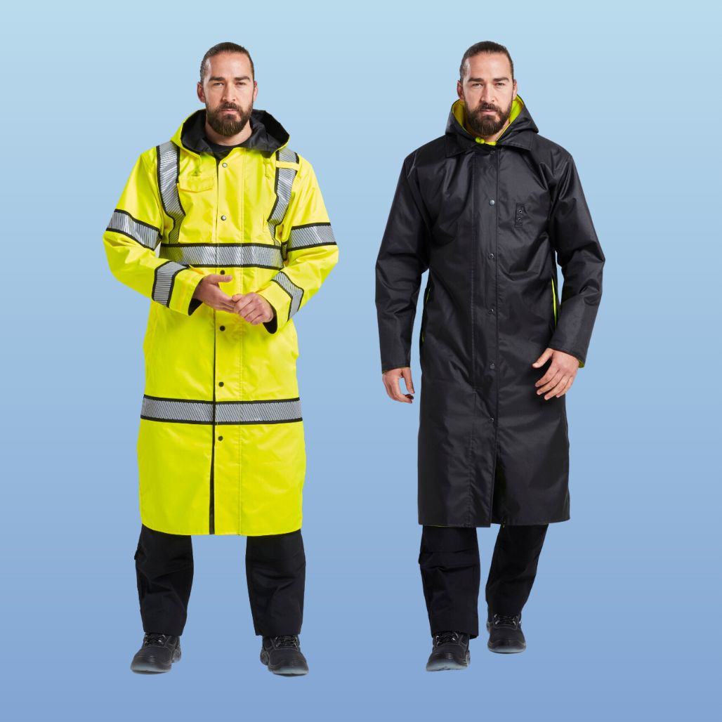 Portwest Class 3 Reversible Hi-Vis Rain Coat