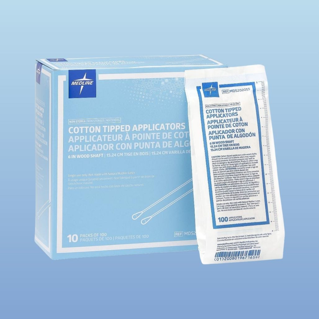 medline sterile cotton tipped applicators