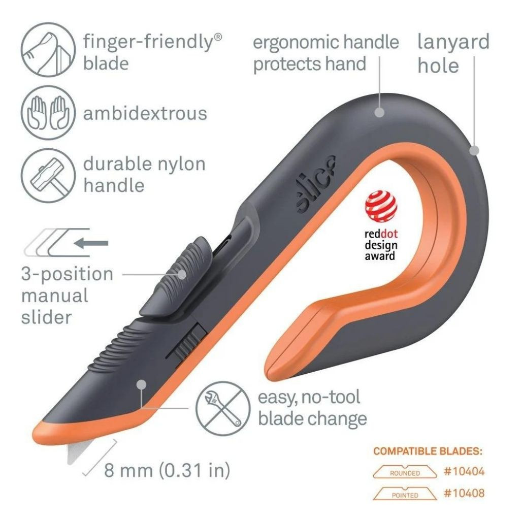 Slice 10400 Manual Retractable Box Cutter Utility Knife