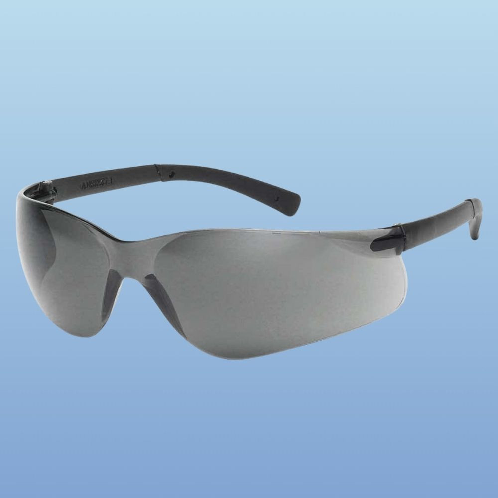 iNOX F-II Wrap-Around Safety Glasses, Gray Lens, 12/box