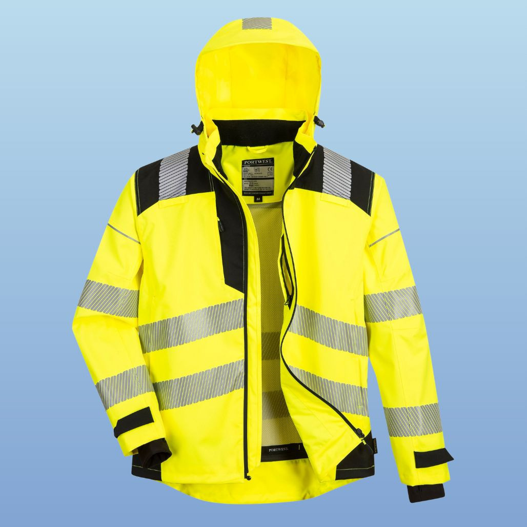 Portwest PW3 Hi-Vis Lime Extreme Rain Jacket - ANSI Class 3