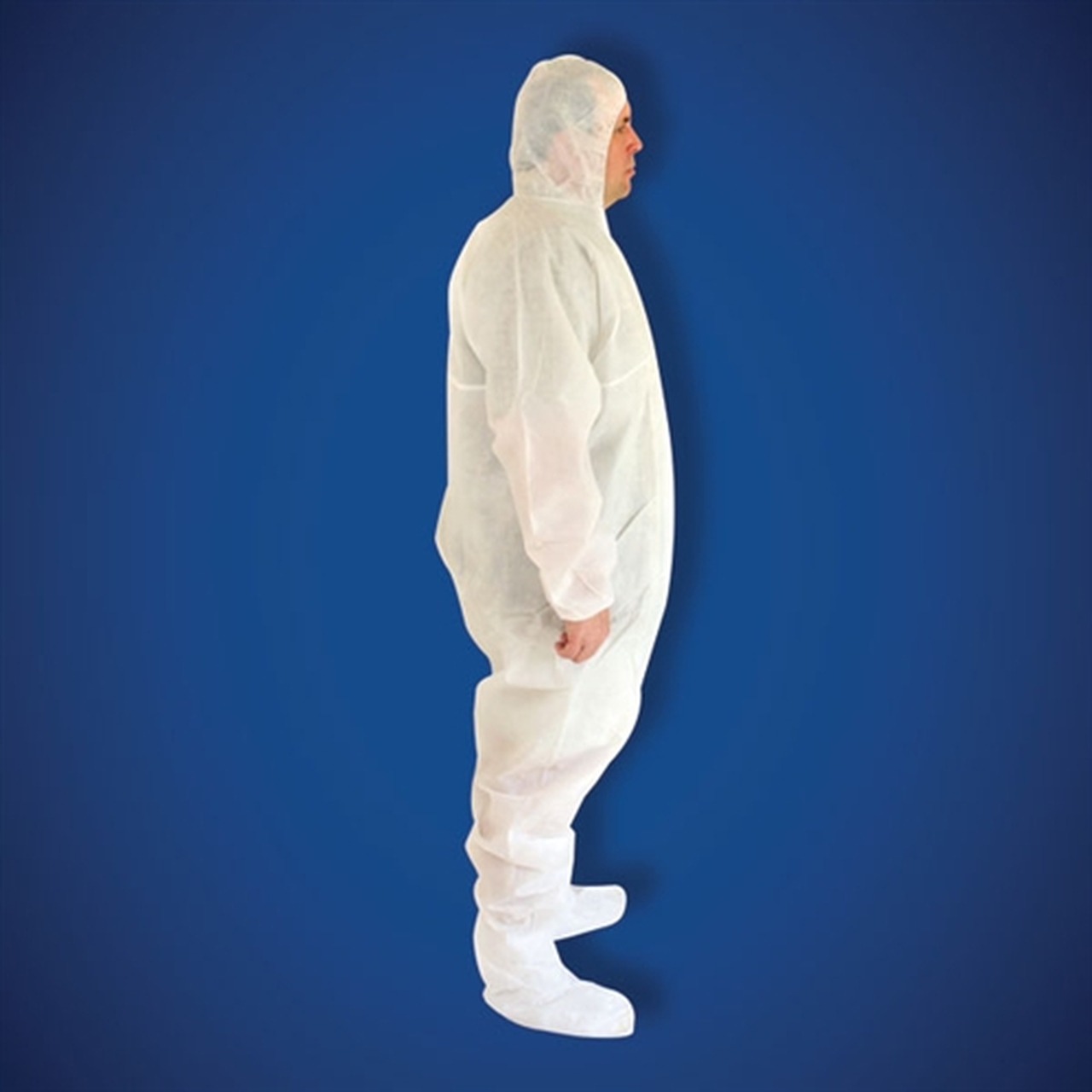 PolyGard(15122) White Polypropylene Coveralls w/ Hood & Boot
