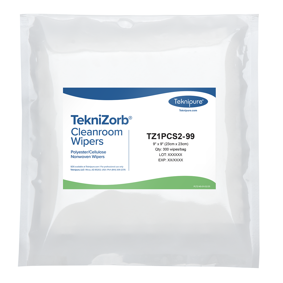 TZ1PCS2 Lightweight Poly/Cell Nonwoven Cleanroom Wipes