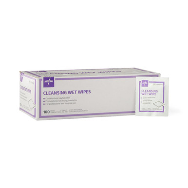 Medline Cleansing Wet Wipes with BZK, 1000/case