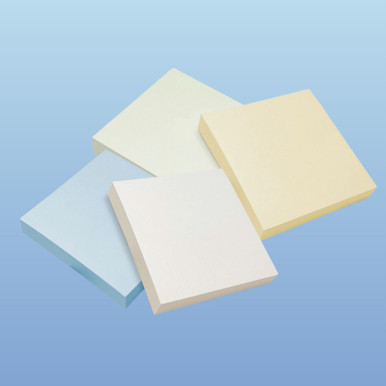 Cleanroom Sticky Notes, 3 in. x 3 in., - White, Blue, Yellow