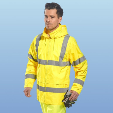 Portwest UH440 Class 3 Hi-Vis Rain Jacket