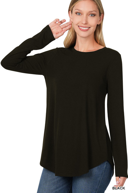 Fall-ing For This Long Sleeve Top in Black