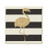 Striped Flamingo Square Magnet