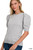 Be True to You Puff Short Sleeve Sweater in Grey
