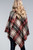 Radiant Red Plaid Poncho