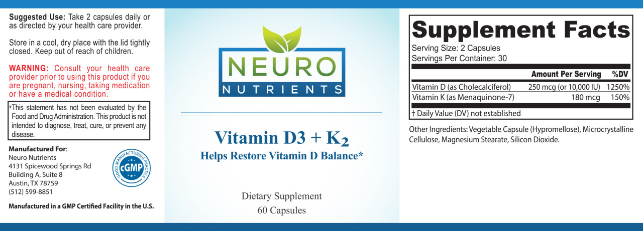 Vitamin D3 + K2