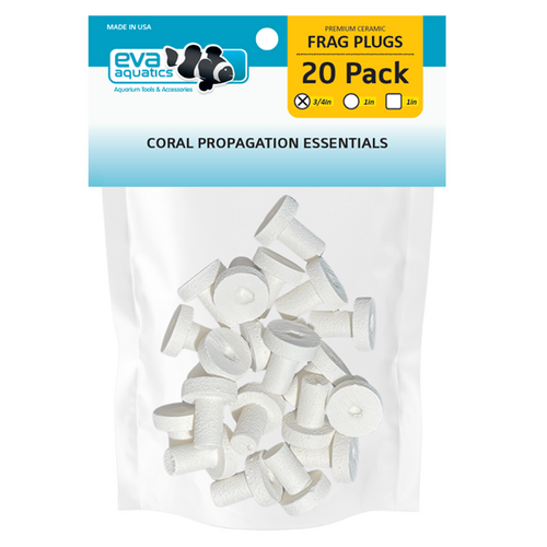 Ceramic Frag 3/4" Plug - 20 Pack - White