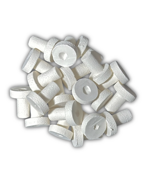 Ceramic Frag 3/4" Plug - 1000 Pack - White