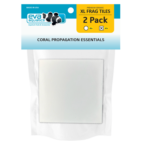 Ceramic Frag 4" Square Tile - 2 Pack - White