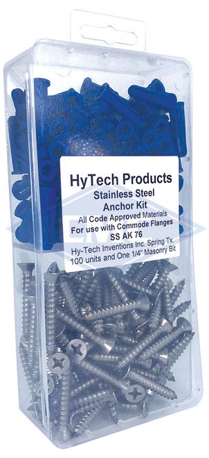 Stainless Steel Screw & Anchor Kit with 1/4" Drill Bit