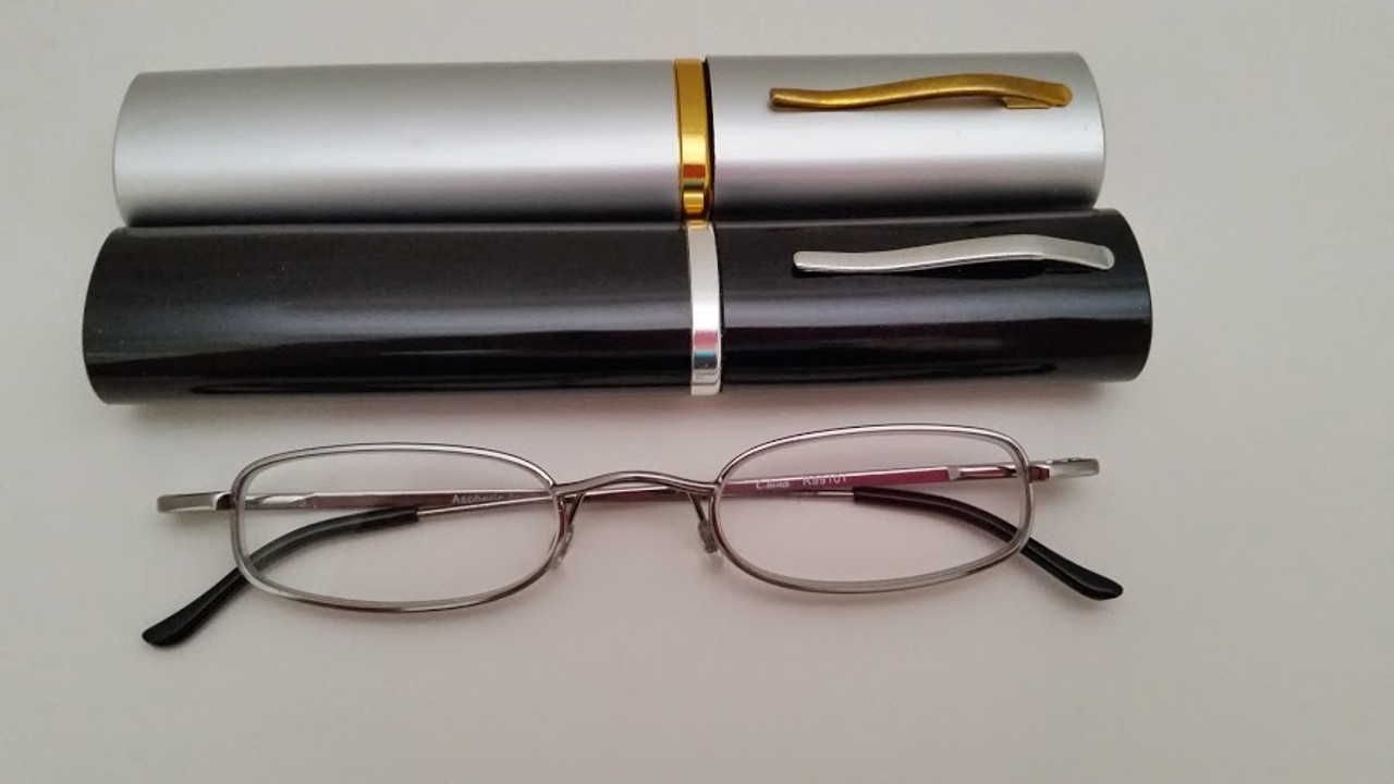 gunmetal reading glasses